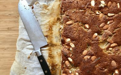 Caramelised Pear and Almond Cake with Rosemary and Winter Spices