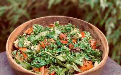 Roast Veggie and Massaged Kale Salad