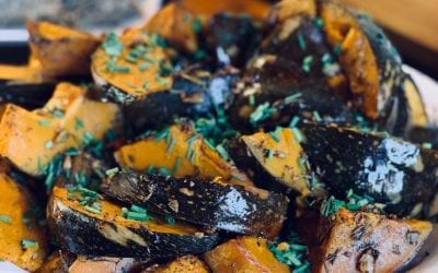 Roast pumpkin with whole spices