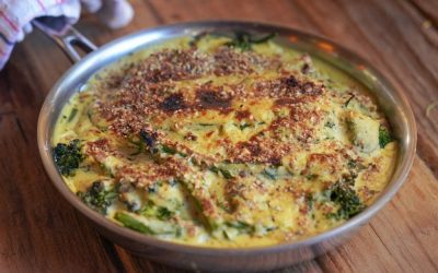 Vegan “Cheesy” Broccolini Bake